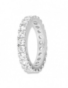 Anello Argento Rodiato Eternity Zirconi Bianchi 2,5MM [989f2aa4]