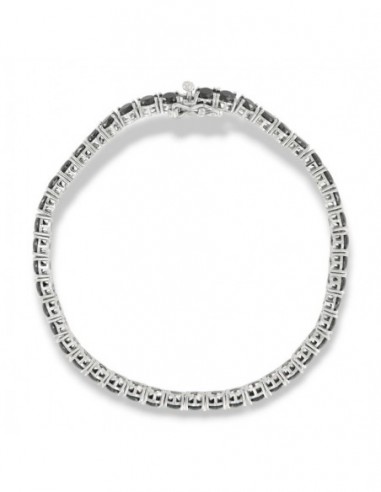 Bracciale Argento Tennis Zirconi Neri 4MM [dceff0a8]