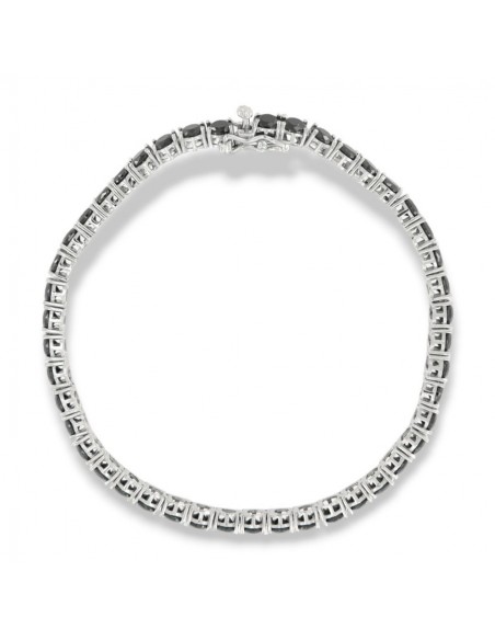 Bracciale Argento Tennis Zirconi Neri 4MM [dceff0a8]