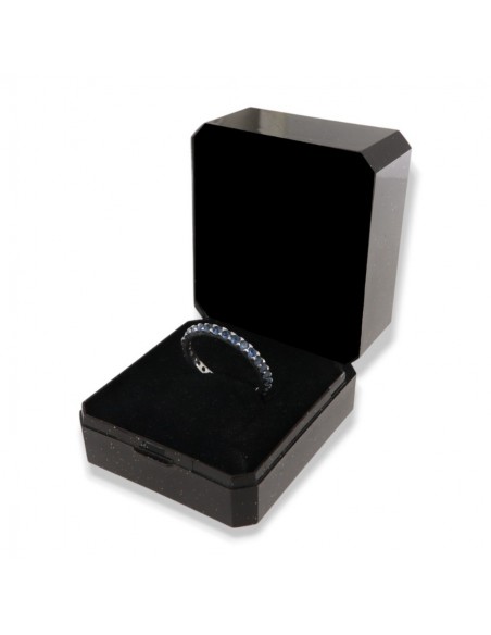 Anello Argento Rodiato Eternity Zirconi Blu 2MM [a3753462]