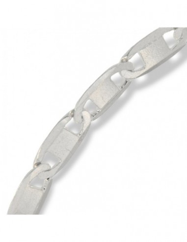 Bracciale Argento Rodiato Maglia Marina Schiacciata [cdbf2f66]