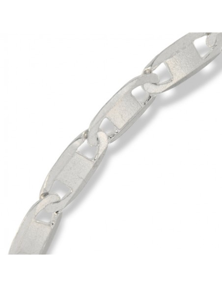 Bracciale Argento Rodiato Maglia Marina Schiacciata [cdbf2f66]