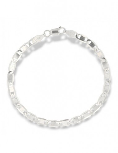 Bracciale Argento Rodiato Maglia Marina Schiacciata [c8ef6878]