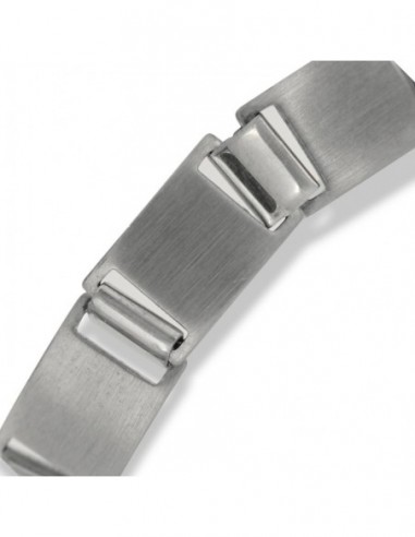 Bracciale Argento Rodiato A Piastre Rettangolari [250755aa]