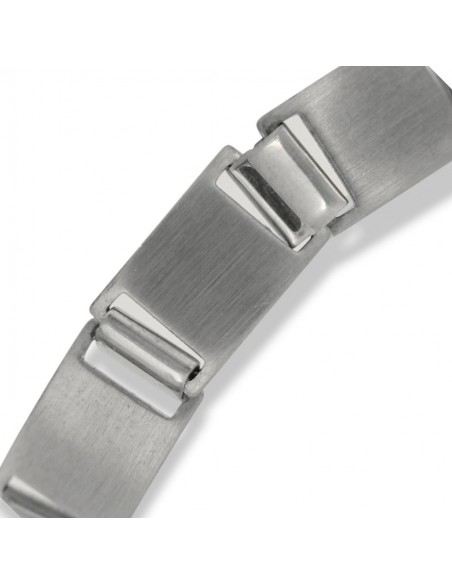 Bracciale Argento Rodiato A Piastre Rettangolari [250755aa]