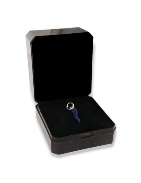Ciondolo Argento Rodiato Corno Blu 18MM [4d04f670]