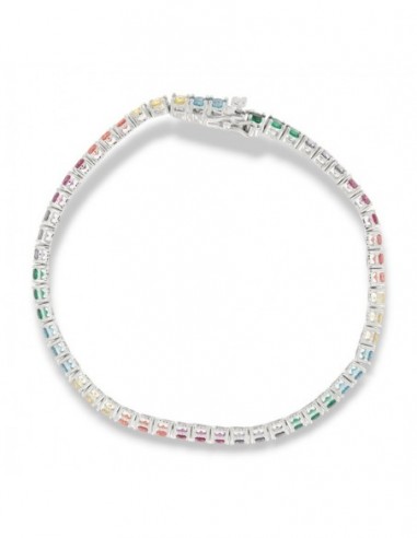 Bracciale Argento Tennis Zirconi Rainbow 3MM 18CM [8cdcf4cd]