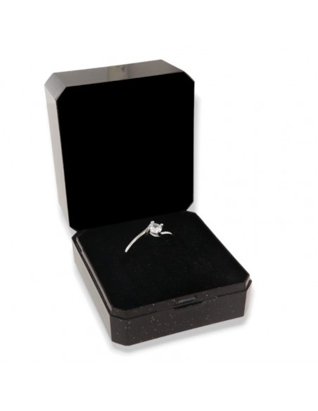 Anello Argento Rodiato Solitario Zircone 4MM [1b860e51]