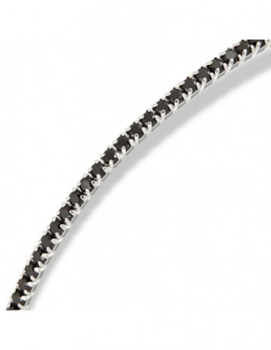 Bracciale Argento Tennis Zirconi Neri 1,5MM [4cf8bcb3]