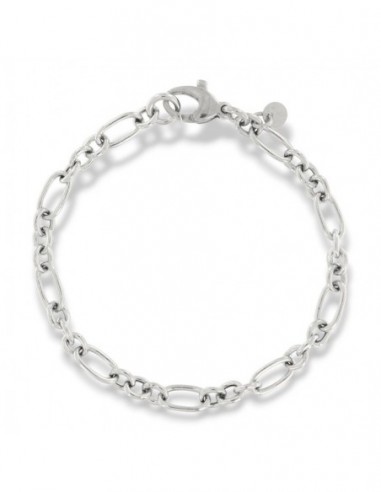 Bracciale Argento Rodiato Maglia Ovale 3+1 [99bfb540]