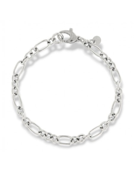 Bracciale Argento Rodiato Maglia Ovale 3+1 [99bfb540]