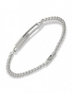Bracciale Argento Rodiato Piastra Centrale Forata [d91cfdd6]