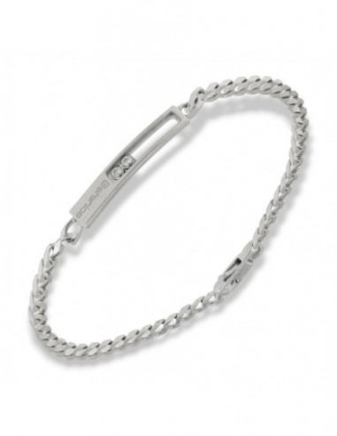 Bracciale Argento Rodiato Piastra Centrale Forata [d91cfdd6]