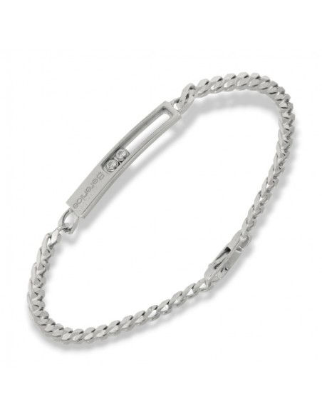Bracciale Argento Rodiato Piastra Centrale Forata [d91cfdd6]