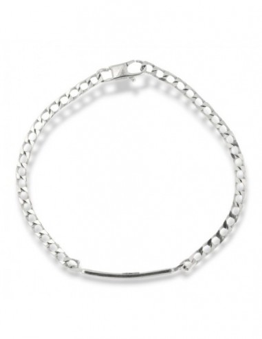 Bracciale Argento Rodiato Piastra Centrale Forata [02a10f46]