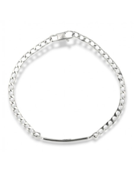 Bracciale Argento Rodiato Piastra Centrale Forata [02a10f46]