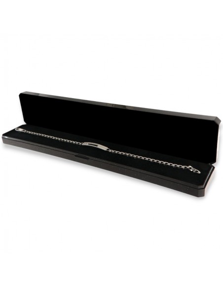 Bracciale Argento Rodiato Piastra Centrale Forata [b5bcce42]