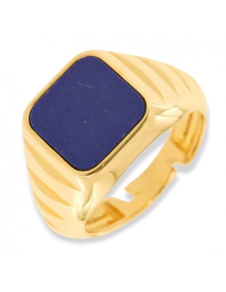 Anello Argento Dorato Chevalier Lapislazzulo [4e056340]