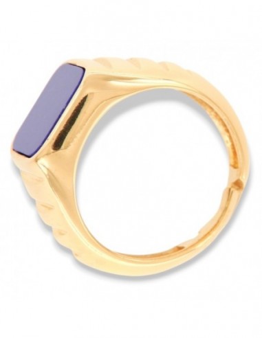 Anello Argento Dorato Chevalier Lapislazzulo [fc48e55a]
