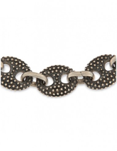 Bracciale Argento Rodiato Maglia Marina Pallinata [796c8bc9]