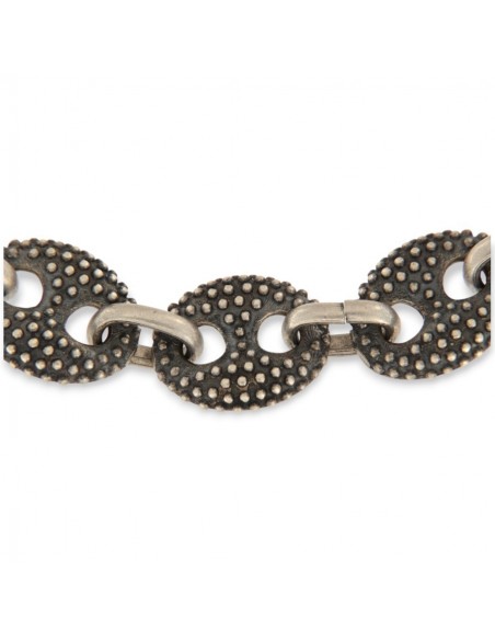 Bracciale Argento Rodiato Maglia Marina Pallinata [796c8bc9]