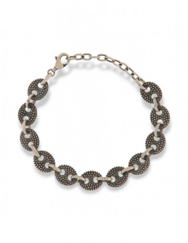 Bracciale Argento Rodiato Maglia Marina Pallinata [7c3cccd7]