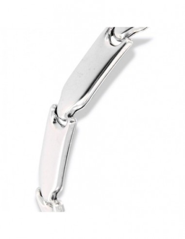 Bracciale Argento Rodiato Piastre Unite [80005237]