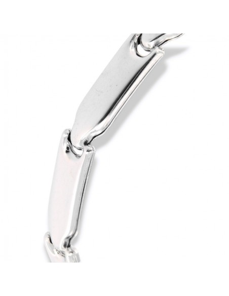Bracciale Argento Rodiato Piastre Unite [80005237]