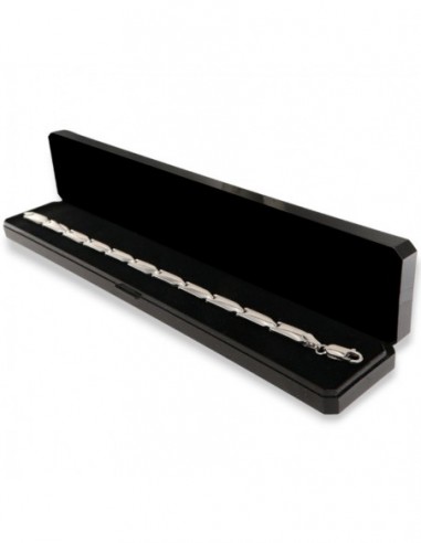 Bracciale Argento Rodiato Piastre Unite [324dd42d]