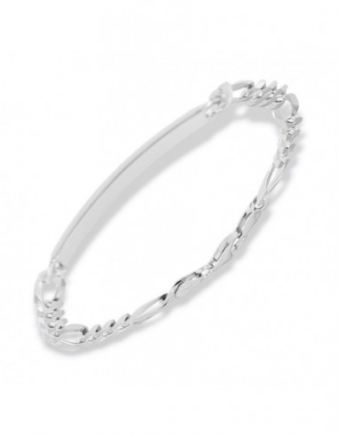 Bracciale Argento Rodiato Grumetta Piastra Cent. [9f2b9143]
