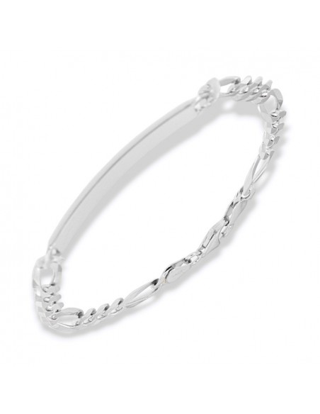 Bracciale Argento Rodiato Grumetta Piastra Cent. [9f2b9143]