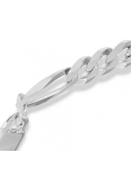 Bracciale Argento Rodiato Grumetta Piastra Cent. [0a0f47f3]
