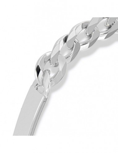 Bracciale Argento Rodiato Grumetta Piastra Cent. [83fa2ef1]