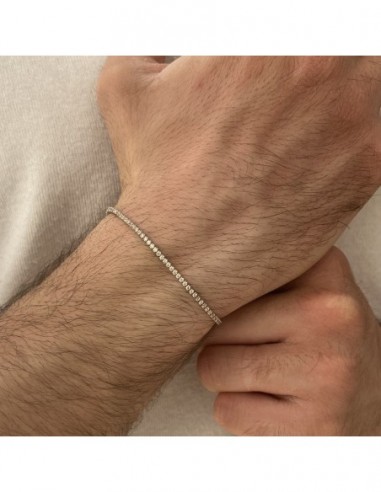 Bracciale Argento Tennis Zirconi Champagne 1,5MM [821e5b74]