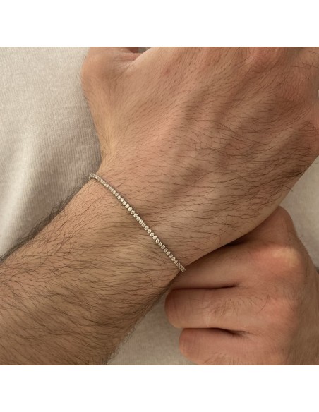 Bracciale Argento Tennis Zirconi Champagne 1,5MM [821e5b74]