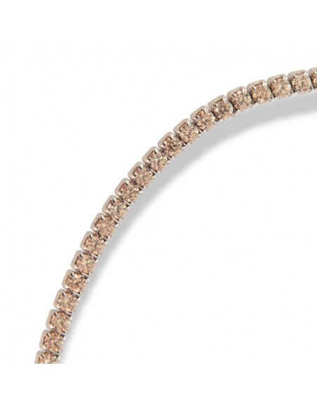 Bracciale Argento Tennis Zirconi Champagne 1,5MM [35039a70]