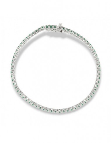 Bracciale Argento Tennis Zirconi Verdi 2MM 18CM [42983926]
