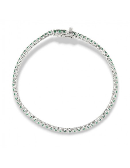 Bracciale Argento Tennis Zirconi Verdi 2MM 18CM [42983926]