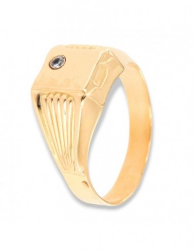 Anello Oro Giallo Chevalier Zircone Bianco [4898bcce]