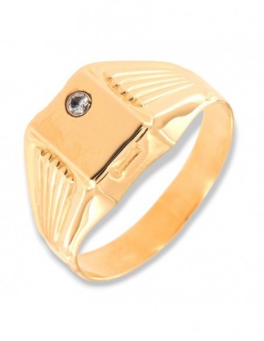 Anello Oro Giallo Chevalier Zircone Bianco [86448776]