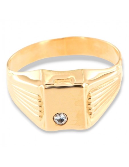 Anello Oro Giallo Chevalier Zircone Bianco [ed2f4261]