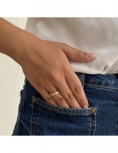 Anello Argento Dorato Riviera Gambo Regolabile [c93c5ec9] 2