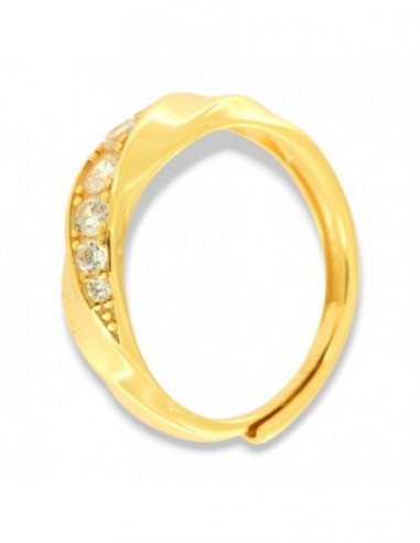 Anello Argento Dorato Riviera Gambo Regolabile [ee77a537]