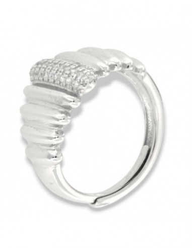 Anello Argento Rodiato Caramello [75691f31]