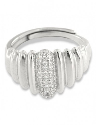 Anello Argento Rodiato Caramello [1b529d38]