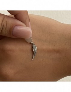 Ciondolo Argento Rodiato Piuma Grande [c8c31c6d] 2