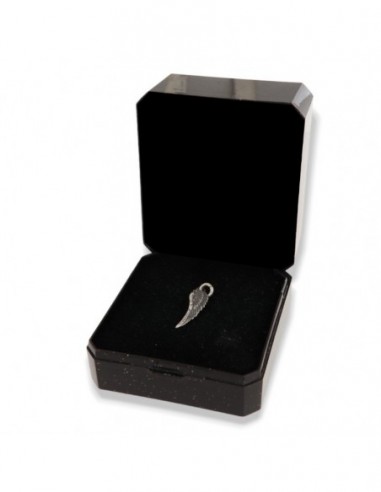 Ciondolo Argento Rodiato Piuma Grande [57ee6a16]