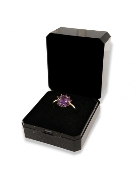 Anello Argento Dorato Ametista Naturale [2be3843d]