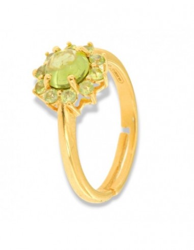 Anello Argento Dorato Peridoto Naturale [a8f715e2]