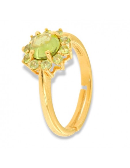 Anello Argento Dorato Peridoto Naturale [a8f715e2]
